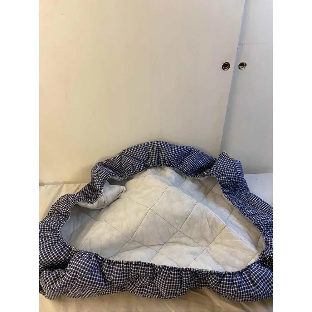 Chicco padded cover sheet with mesh bag blue checkered 35x25”‎